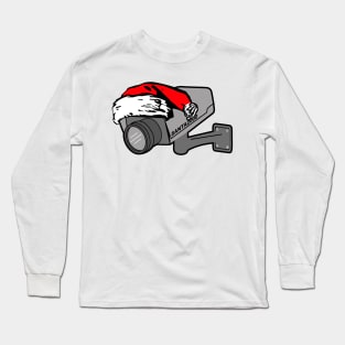 santa cam red (he knows when you are sleeping) Long Sleeve T-Shirt